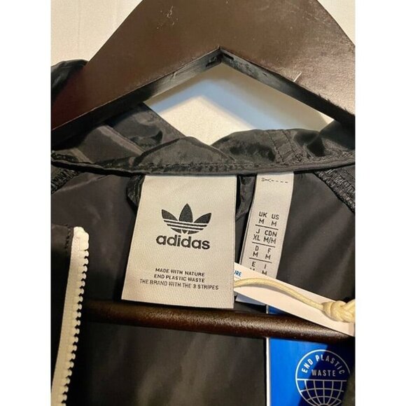 Adidas Medium Jacket Men's Black Zip Down New With tags Winter - Picture 5 of 8